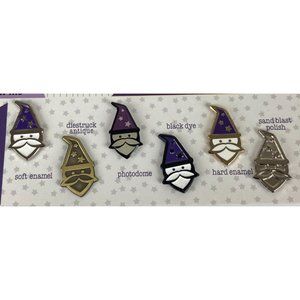 Wizard Metal Pins Set of 6 Sample Pins NEW
